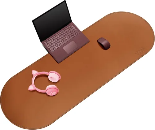 Vista 40 de Vyaaa 63" x 24" PU Leather Desk Mat, Black Large Mouse Pad Extra Large Office Desk Mat, Non-Slip Desk Blotter, Laptop Desk Pad, Waterproof Desk