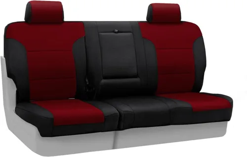 Vista 34 de Coverking Funda de asiento de cubo manual 50/50 de ajuste personalizado para modelos seleccionados de Nissan Frontier - Neosupreme Solid (negro)