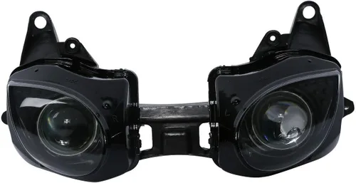 Vista 2 de Faro delantero negro transparente para Kawasaki Ninja ZX6R 2007
