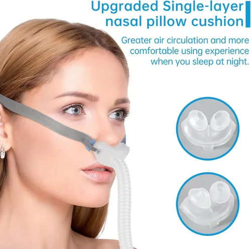 Vista 5 de Cojín nasal para AirFit P10 piezas CPAP de repuesto de una sola capa tamaño M, suministrado por ZISONU (paquete de 2)