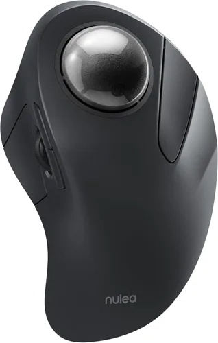 Vista 10 de Nulea Ratón Inalámbrico Ergonómico Trackball, Recargable, Ratón Rollerball Bluetooth, Trackball de 44mm para Dedo Índice, 5 DPI Ajustables