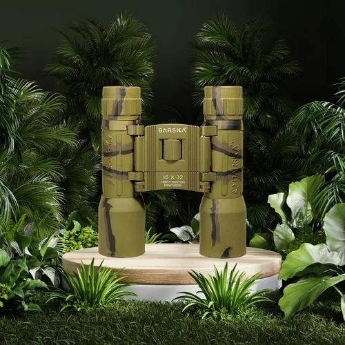 Vista 3 de Barska Lucid View - Prismáticos compactos de camuflaje de 16 x 32 pulgadas para viajes al aire libre, caza, senderismo, eventos