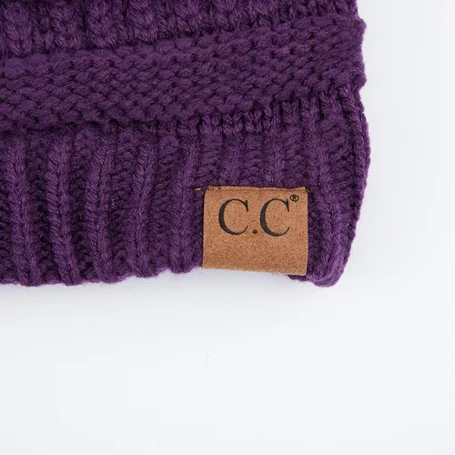 Vista 271 de C.C Trendy Warm Chunky Soft Stretch Cable Knit Beanie