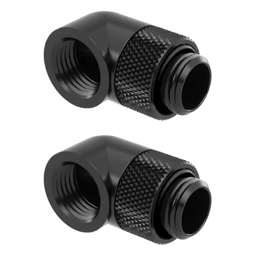 Vista 3 de dracaena.io - Paquete de 2 conectores extensores de rosca G1/4 pulgadas macho a hembra, conector adaptador giratorio de 45° para sistema