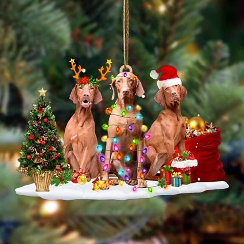 Vista 5 de Nazenti Adorno de Navidad personalizado con amigos Affenpinscher – Adorno de perro personalizado para amantes de las mascotas, acrílico plano