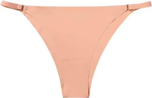 Vista 3 de Banamic Tanga sin costuras para mujer, ropa interior invisible, tanga suave con espalda en T