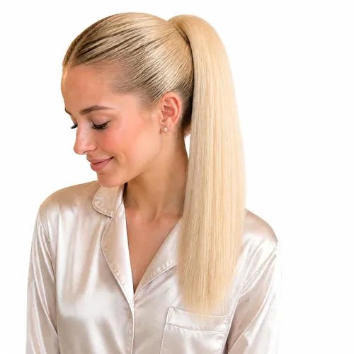 Vista 11 de Colas de caballo con clip para mujer, extensión de cola de caballo rizada de 18 pulgadas, 20 pulgadas, extensiones de cabello ondulado, color rubio