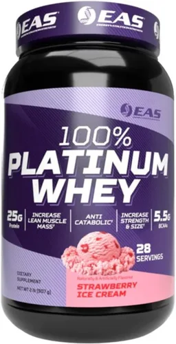 Vista 12 de EAS 100% proteína de suero de platino, helado de chocolate, 2 libras