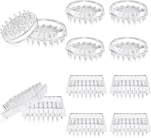 Vista 7 de Queekay 8 protectores de alfombras, copas con púas para patas de muebles