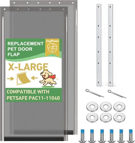 Vista 13 de Solapas grandes de repuesto para puerta con soporte de metal, tornillos y arandelas de acero inoxidable 304, compatibles con PetSafe Freedom
