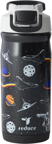 Vista 17 de Reduce Hydrate Pro Kids - Botella de agua aislada de acero inoxidable de 14 onzas con pajilla, vaso a prueba de derrames para niños, retención