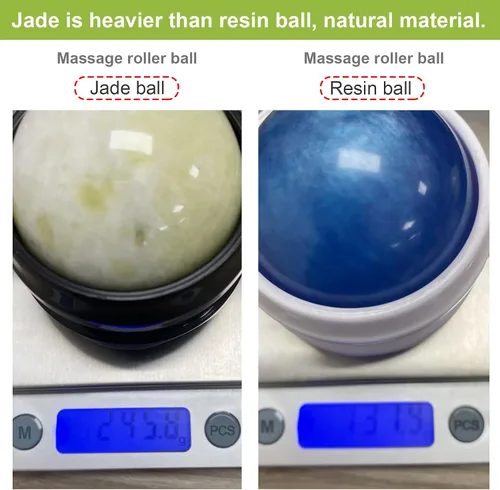 Vista 6 de ideayard Bola de rodillo de masaje en frío, herramienta de piedra de masaje, bola de jade para aliviar el frío y el calor, dolores musculares
