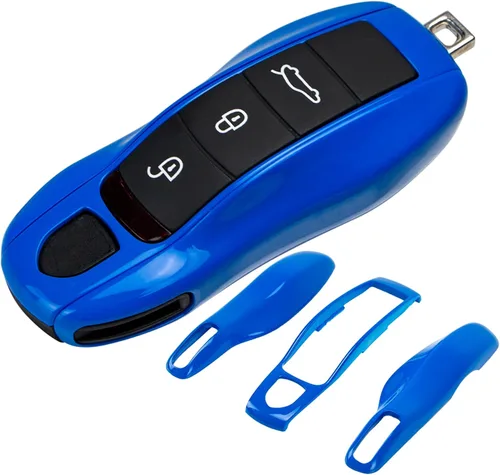 Vista 7 de AeroBon Funda pintada de 3 piezas para llavero compatible con reemplazo de carcasa de llave Porsche (MK1, gris ágata) Also fits 911 718 Boxster