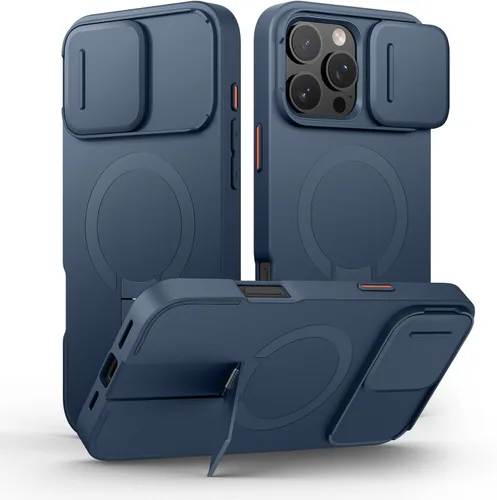 Vista 41 de SURITCH Funda para iPhone Air con cubierta de control de cámara, funda deslizante para cámara y soporte ajustable, compatible con MagSafe, a prueba
