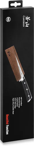 Vista 8 de Cangshan TS Series 1020786 - Juego de cuchillos para deshuesar y funda de madera forjados de acero 14C28N sueco de 6 pulgadas