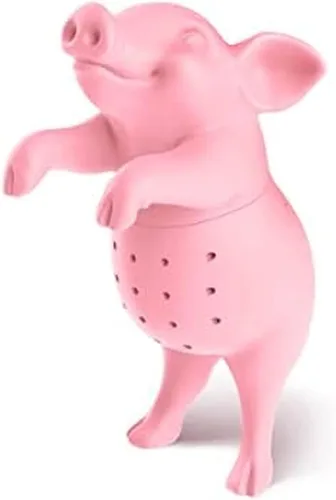 Vista 5 de Genuine Fred, BREW BUNNY, infusor de té reutilizable de silicona con forma de conejo, gris, divertido regalo para amantes del té, ingenioso gadget