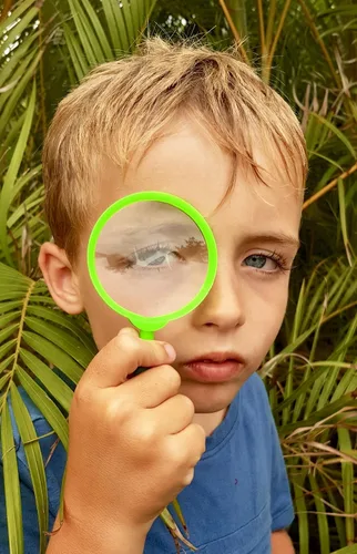 Vista 5 de Adventure Kidz - Kit de exploración al aire libre, binoculares con estuche, linterna, brújula, silbato, lupa, mochila, paquete (21 artículos)
