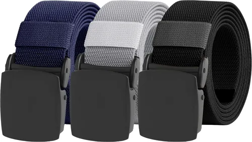 Vista 57 de UNGGJKB Men's Tactical Belt, Nylon Casual Elastic Belt, Work Belt That Can Be Cut And Adjusted