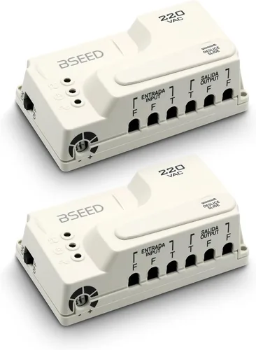 Vista 8 de BSEED Protector de sobretensiones de cableado, voltaje ajustable, protector de supresor de energía con indicadores de luz protegidos