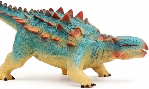 Vista 5 de Gemini&Genius Ankylosaurus - Juguete de dinosaurio para niños de 3, 4, 5, 6 y 7 años, escultura realista y textura, dinosaurios, gran regalo
