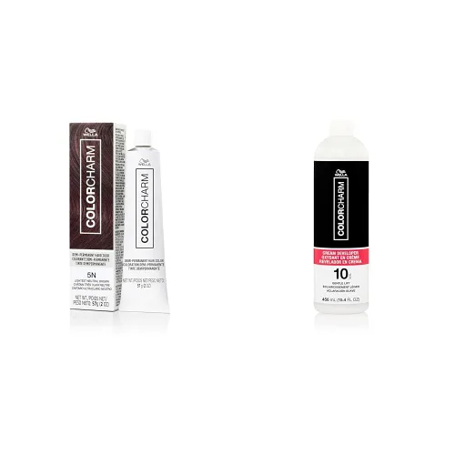Vista 26 de COLORCHARM - Tinte permanente para el cabello, tinte para el cabello para cobertura de canas, añade brillo, 2 onzas Shea Butter Free of ammonia