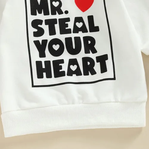 Vista 111 de Sudadera con cuello redondo para el día de San Valentín para bebé, niña, niño, para el día de San Valentín