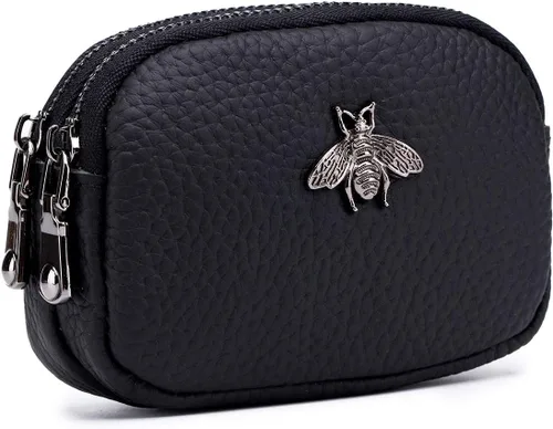 Vista 2 de imeetu (Paquete de 2 juegos) Cartera pequeña para mujer y tarjetero de crédito, Verde