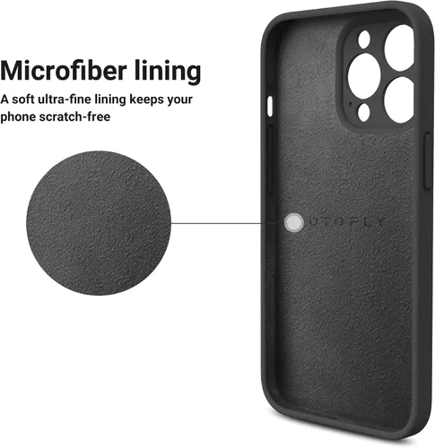 Vista 6 de OTOFLY Diseñada para iPhone 13 Pro Max, funda delgada de silicona a prueba de golpes con protector de lente de cámara para iPhone 13 Pro Max de 6.7