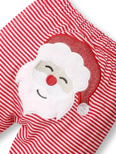 Vista 4 de Abbence Conjunto de 4 piezas de traje de Navidad para bebé, niña, niño, Año Nuevo, mi primera Navidad