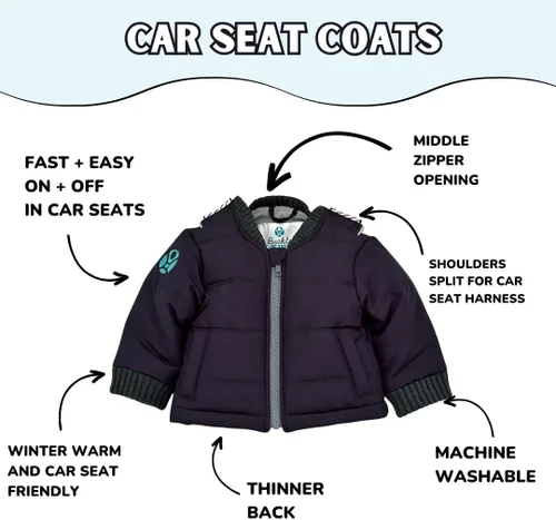 Vista 13 de Buckle Me Baby Coats Abrigo de asiento de coche de Toast
