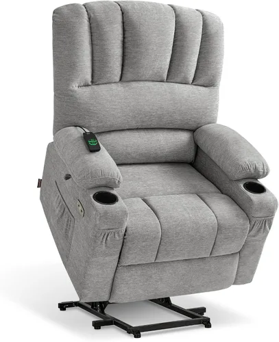 Vista 17 de MCombo Silla Reclinable Elevadora Eléctrica de Gran Tamaño para Ancianos, Silla Elevadora con Calor y Masaje, Reclinable Elevadora para Grandes