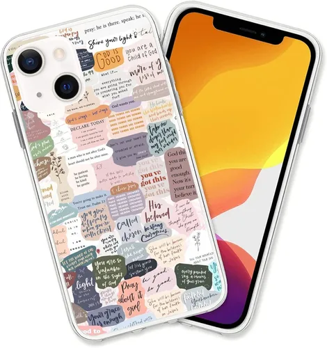 Vista 21 de Diseño para iPhone 14 Pro Max, diseño de acuarela de perros, collage de Pug para iPhone, protección a prueba de golpes, funda transparente de TPU