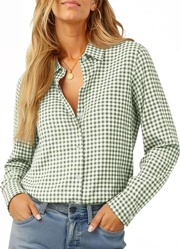 Vista 21 de Soft Non-Iron Wrinkle-Free Button Down Shirts for Women Dress Shirts Collared Blouses Formal Business Work Tops