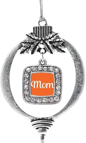 Vista 230 de Inspired Silver - Bon Voyage Cruise Ship Charm Ornamento – Adornos navideños cuadrados de plata con joyas de circonita cúbica