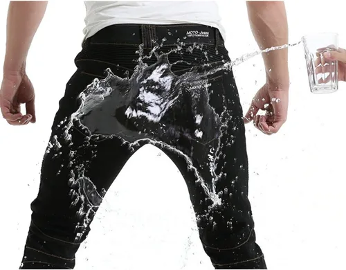 Vista 2 de Takuey Pantalones de motociclista impermeables 2019 para hombre, pantalones de carreras de motocross, con 4 almohadillas para la rodilla