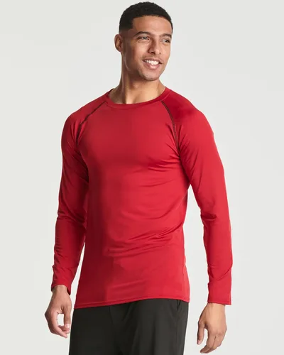 Vista 2 de Real Essentials Paquete de 4 camiseta de compresión de manga larga para hombre para clima frío (disponible en tallas grandes y altas)