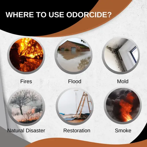 Vista 3 de Odorcide Pro Renewal - Concentrado eliminador de olores contra incendios e inundaciones, eliminador de olores de humo para olores fuertes