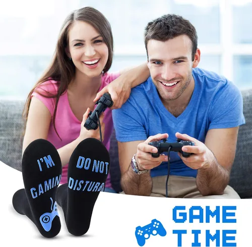 Vista 5 de Calcetines de juego Do Not Disturb, calcetines de gamer, regalos para adolescentes, niños, mujeres, padres, padres, hijos, amantes del juego
