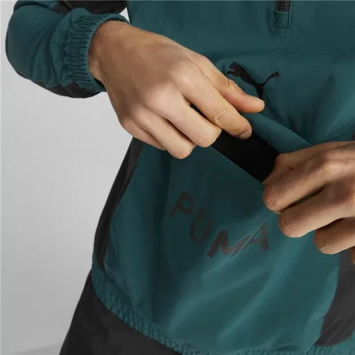 Vista 6 de Sudadera sin Capucha Hombre Puma Fit Woven Training Verde
