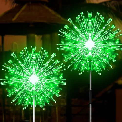 Vista 13 de JJGoo - Farolas solares con efecto de fuego, juego de 2, 135 LEDs, 2 modos de iluminación, luces solares para jardín al aire libre, impermeables