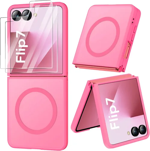 Vista 30 de ORETECH Magnético para Samsung Galaxy Z Flip 6 con 2 protectores de Negro