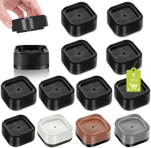 Vista 12 de Paquete de 12 elevadores de muebles de 1, 2 o 3 pulgadas, elevadores de cama ajustables resistentes para mesa, escritorio, sofá, silla, gabinete