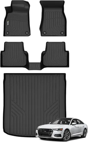 Vista 138 de Tapetes de piso para todo clima y forro de carga con respaldo para Chevrolet Suburban de 7 asientos 2021-2025 / GMC Yukon XL de 7 asientos
