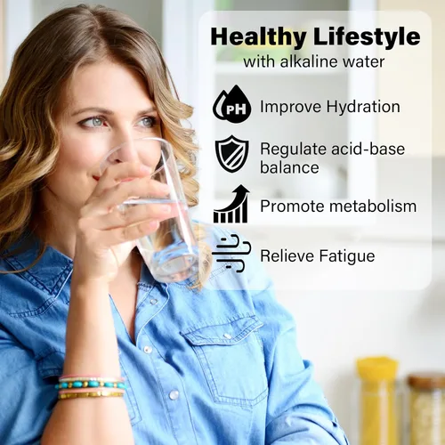Vista 2 de Bolsa de filtro de agua alcalina portátil para tu botella, taza, sistema de filtro de agua alcalino para agua limpia, alcalinizador de agua de alto