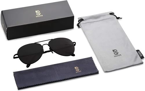 Vista 6 de SOJOS Trendy Aviator Sunglasses for Women and Men