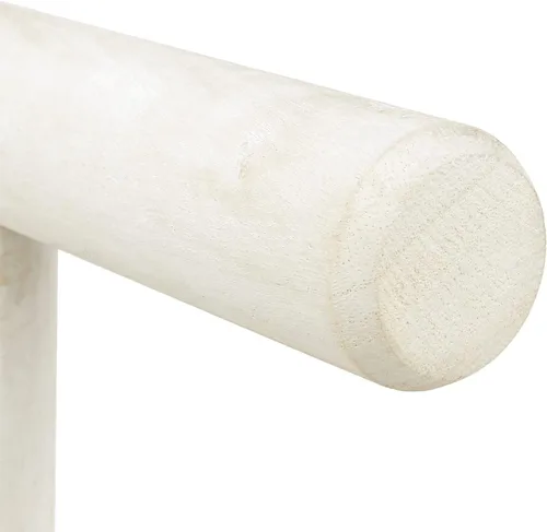 Vista 5 de MOOCA Soporte de exhibición ligero de madera para joyas con barra en T con bandeja de almacenamiento de 2 compartimentos para pulseras, relojes