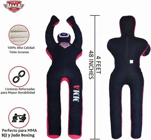 Vista 3 de MMA Doctor Bane MMA - Saco de boxeo brasileño para karate, con posición de pie, 4 pies, sin relleno