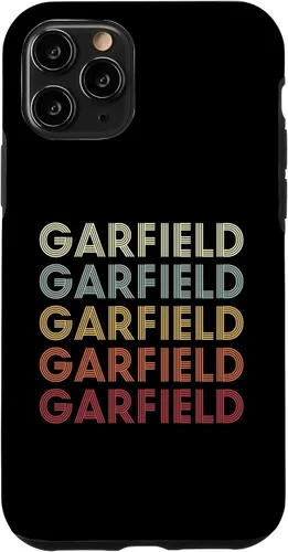 Vista 27 de Funda con texto vintage para iPhone 16 Garfield Michigan Garfield MI Retro