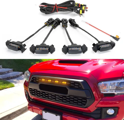 Vista 11 de Seven Sparta 4 luces LED para parrilla con adaptador de fusible compatibles con parrilla delantera Toyota Tacoma TRD Pro OEM 2016-2023