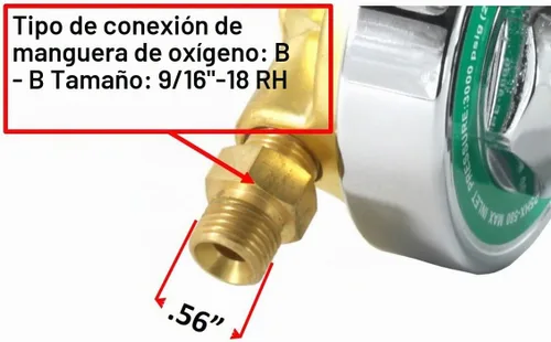Vista 4 de SÜA - Combo de reguladores de oxígeno y acetileno - Serie 25HX
